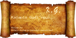 Kalapis Gyöngyi névjegykártya