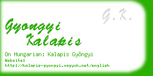 gyongyi kalapis business card